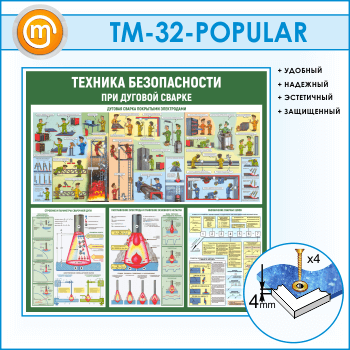 Стенд «Техника безопасности при дуговой сварке» (TM-32)