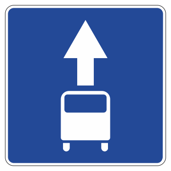 Дорожный знак 5.14 «Полоса для маршрутных транспортных средств» (металл 0,8 мм, II типоразмер: сторона 700 мм, С/О пленка: тип Б высокоинтенсивная)