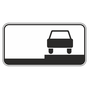 Дорожный знак 8.6.3 «Способ постановки транспортного средства на стоянку» (металл 0,8 мм, II типоразмер: 350х700 мм, С/О пленка: тип В алмазная)