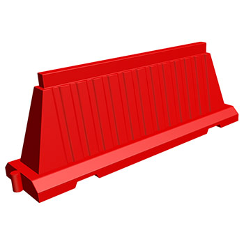 Вкладывающийся пластиковый водоналивной барьер 2м (водоналивной блок)