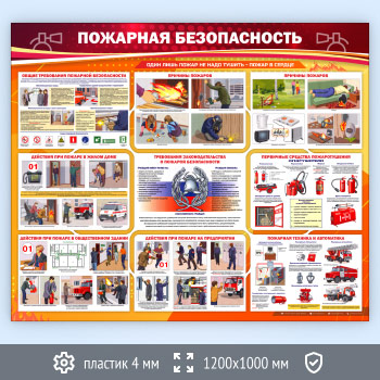 Стенд «Пожарная безопасность» (PB-02-ECONOMY2)