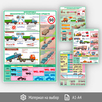 Плакаты «Перевозка крупногабаритных и тяжеловесных грузов» (С-06, 4 листа)