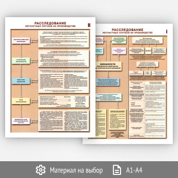 Плакаты «Расследование несчастных случаев на производстве» (С-27, 2 листа)